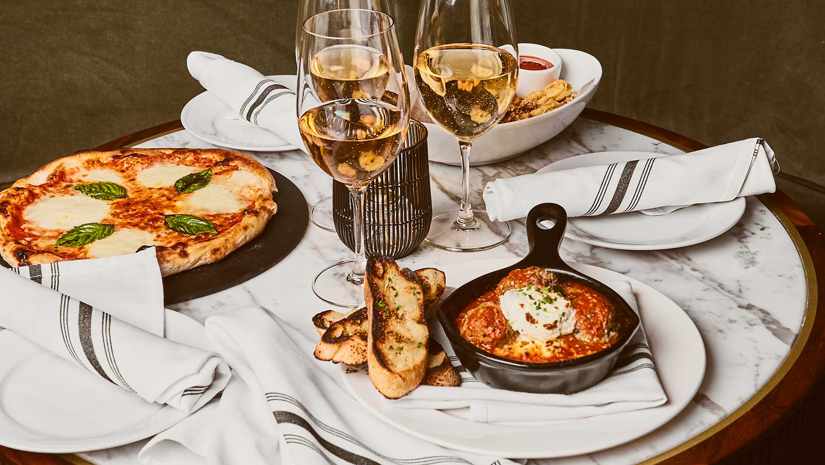 Wine and Italian Dishes