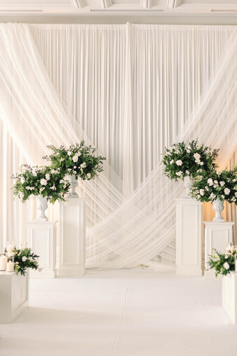 Elegant draping for Gray Hotel wedding