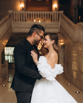Bride and groom portrait